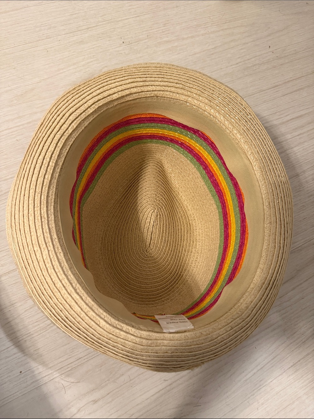 NWOT Colorful Straw Fedora Hat - Picture 10 of 11